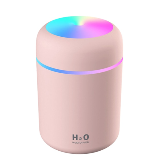 Humidificateur à ultrasons 300 ml avec éclairage anneau de couleur silencieux