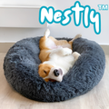 Lit Douillet pour Animaux de Compagnie en Velours Ultra-Doux