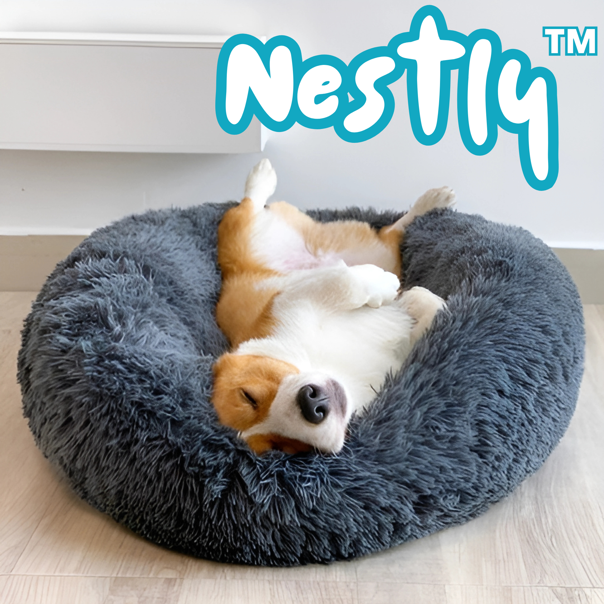 Lit Douillet pour Animaux de Compagnie en Velours Ultra-Doux