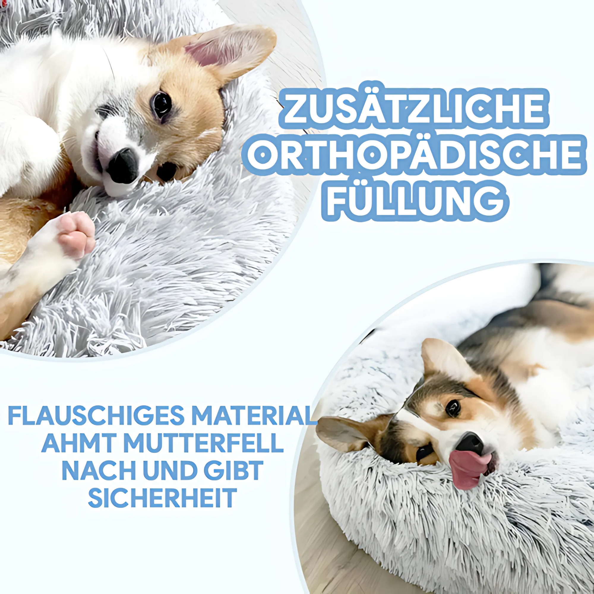 Lit Douillet pour Animaux de Compagnie en Velours Ultra-Doux