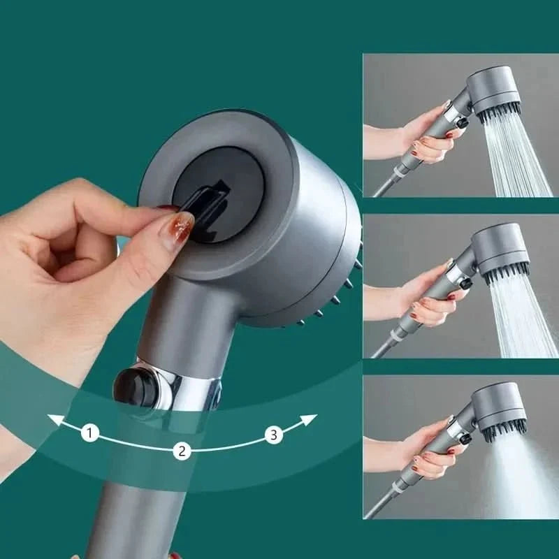 Pommeau de douche massant avec plusieurs modes de jet pour une douche relaxante