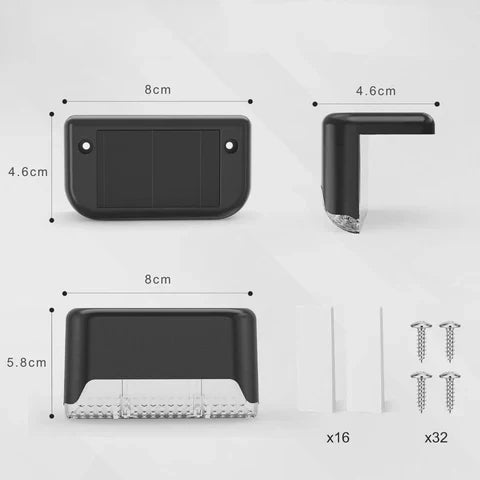 Lampe Solaire Extérieure Sans Fil Autocollante avec Capteur Crépusculaire