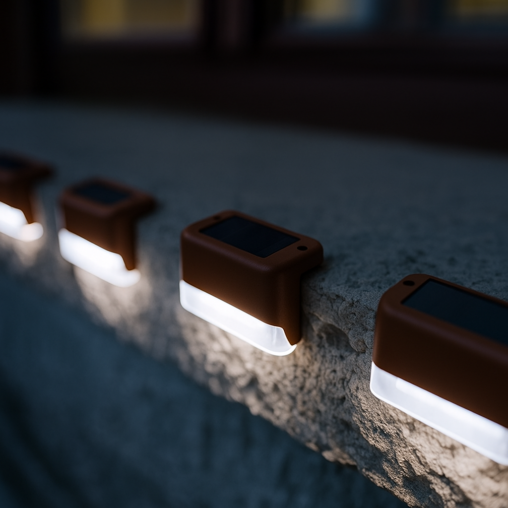 Lampe Solaire Extérieure Sans Fil Autocollante avec Capteur Crépusculaire