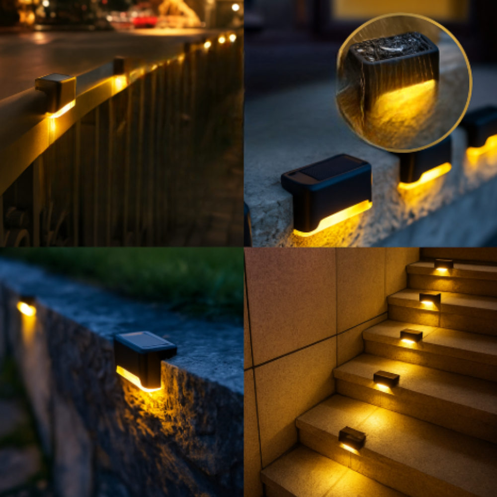 Lampe Solaire Extérieure Sans Fil Autocollante avec Capteur Crépusculaire