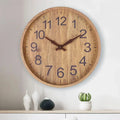 Horloge murale en bois avec mouvement silencieux – design naturel minimaliste