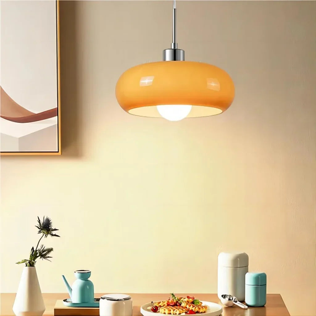 Suspension en verre style Bauhaus pour intérieurs modernes