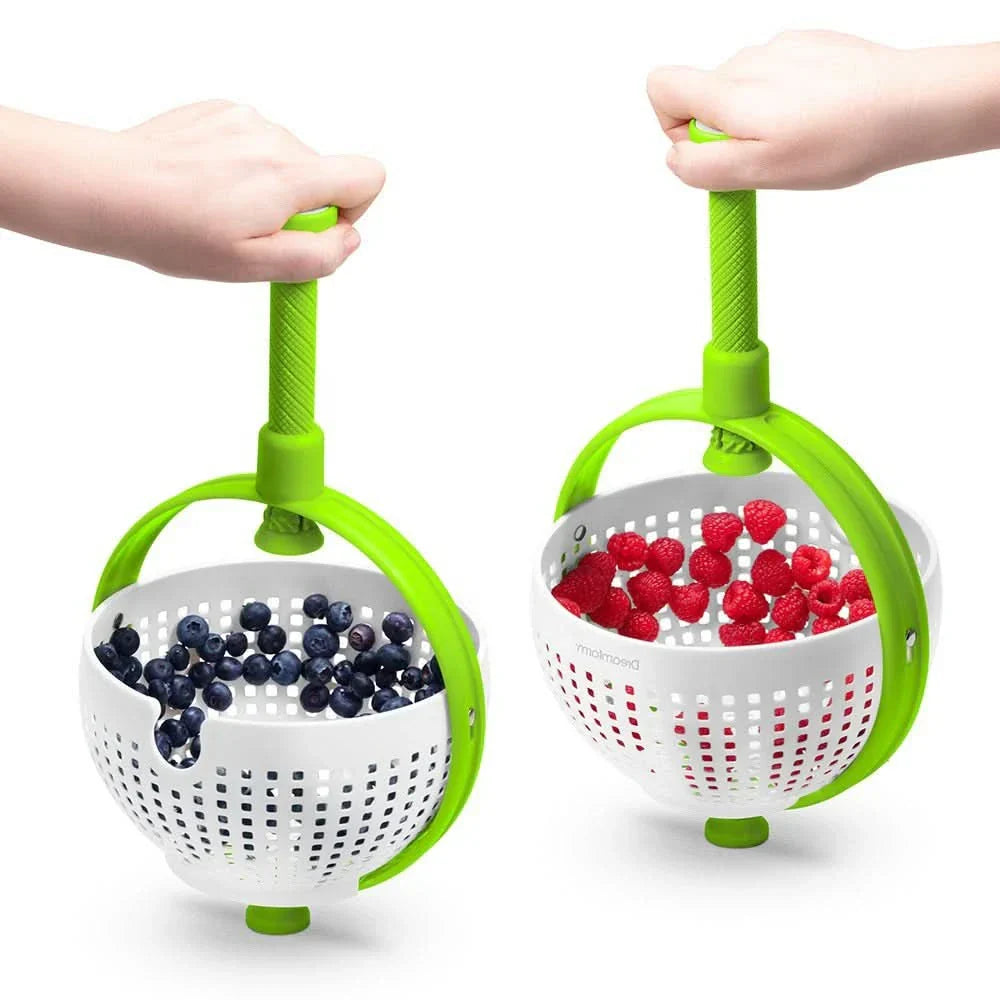 Essoreuse à Salade Fruits et Légumes avec Panier Rotatif