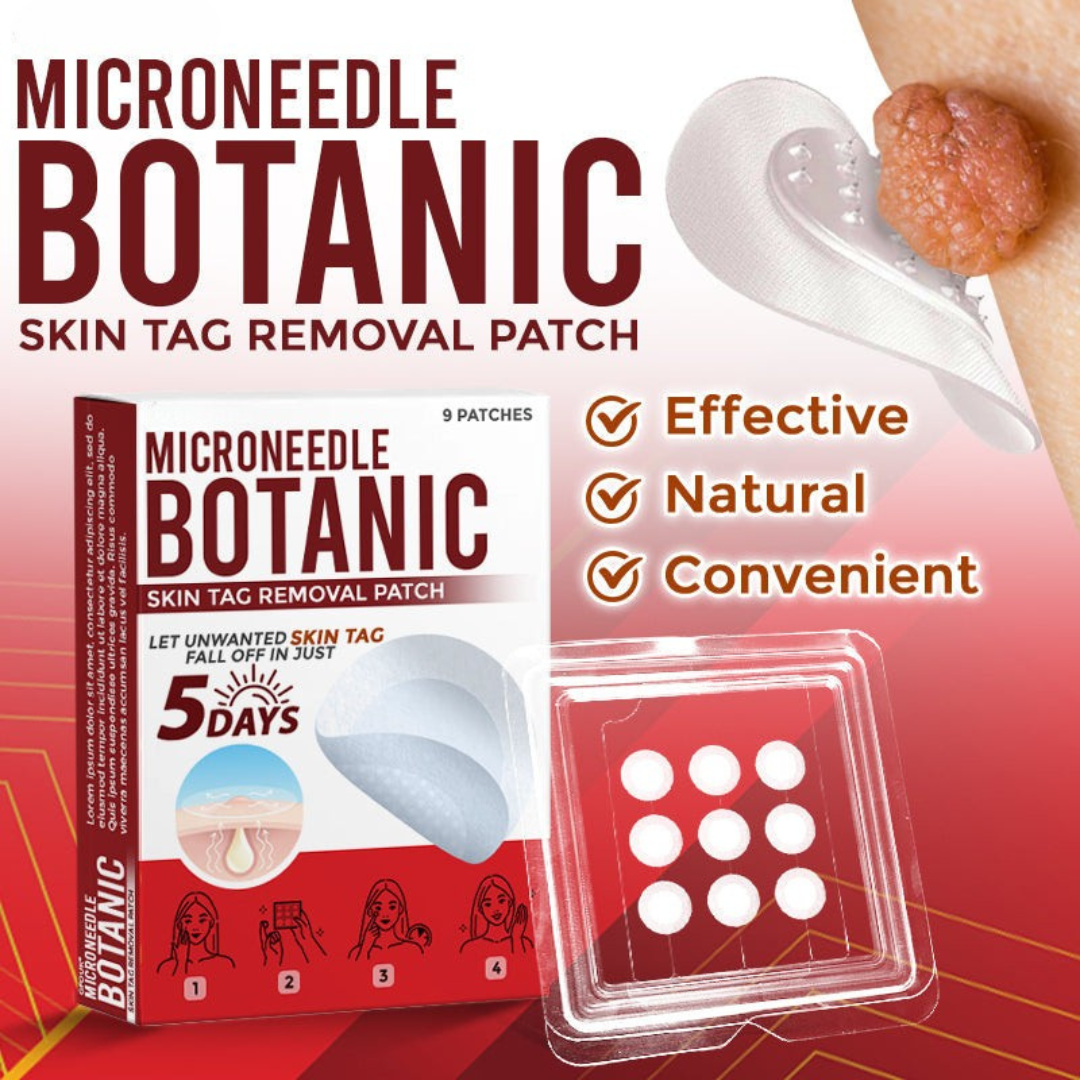 Micro-patchs anti-acrochordons à micro-aiguilles pour une peau lisse