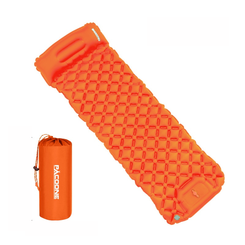 Matelas de Camping Gonflable avec Pompe Intégrée et Oreiller