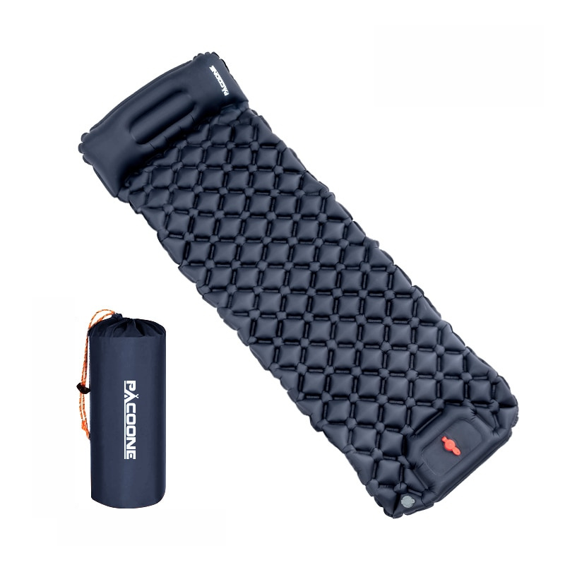 Matelas de Camping Gonflable avec Pompe Intégrée et Oreiller