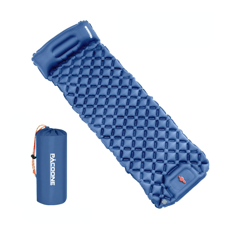 Matelas de Camping Gonflable avec Pompe Intégrée et Oreiller