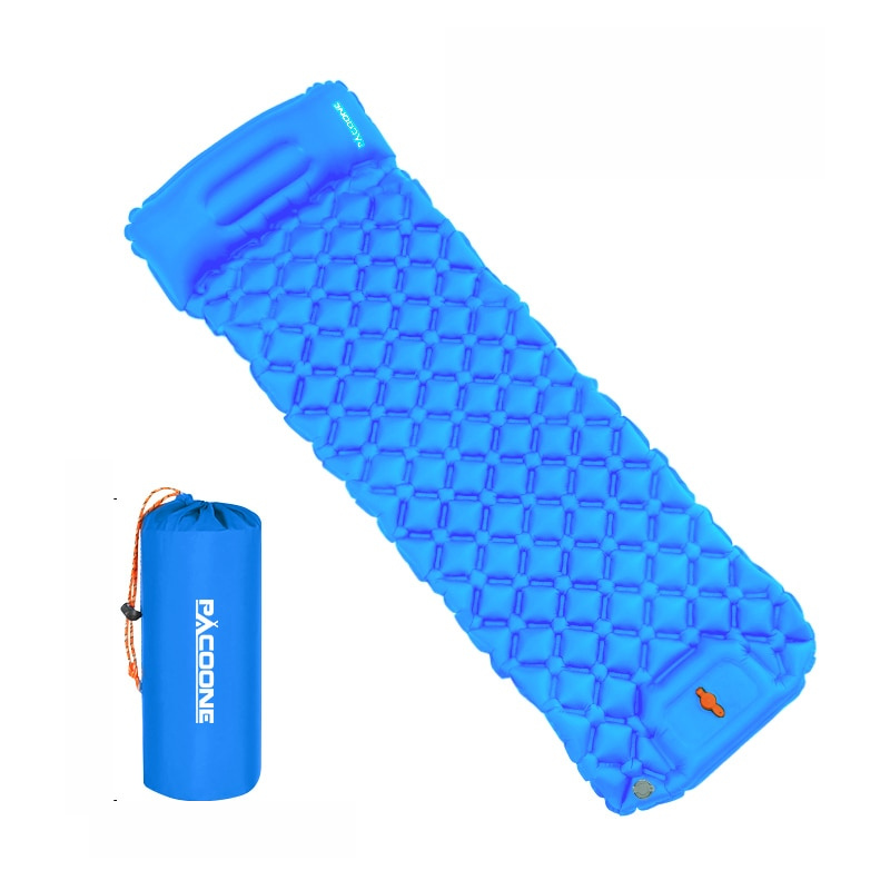Matelas de Camping Gonflable avec Pompe Intégrée et Oreiller