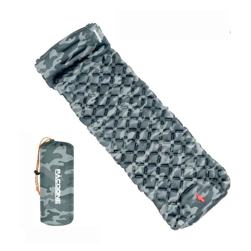 Matelas de Camping Gonflable avec Pompe Intégrée et Oreiller