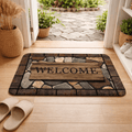 Tapis de sol à motif floral – antidérapant pour intérieur et extérieur