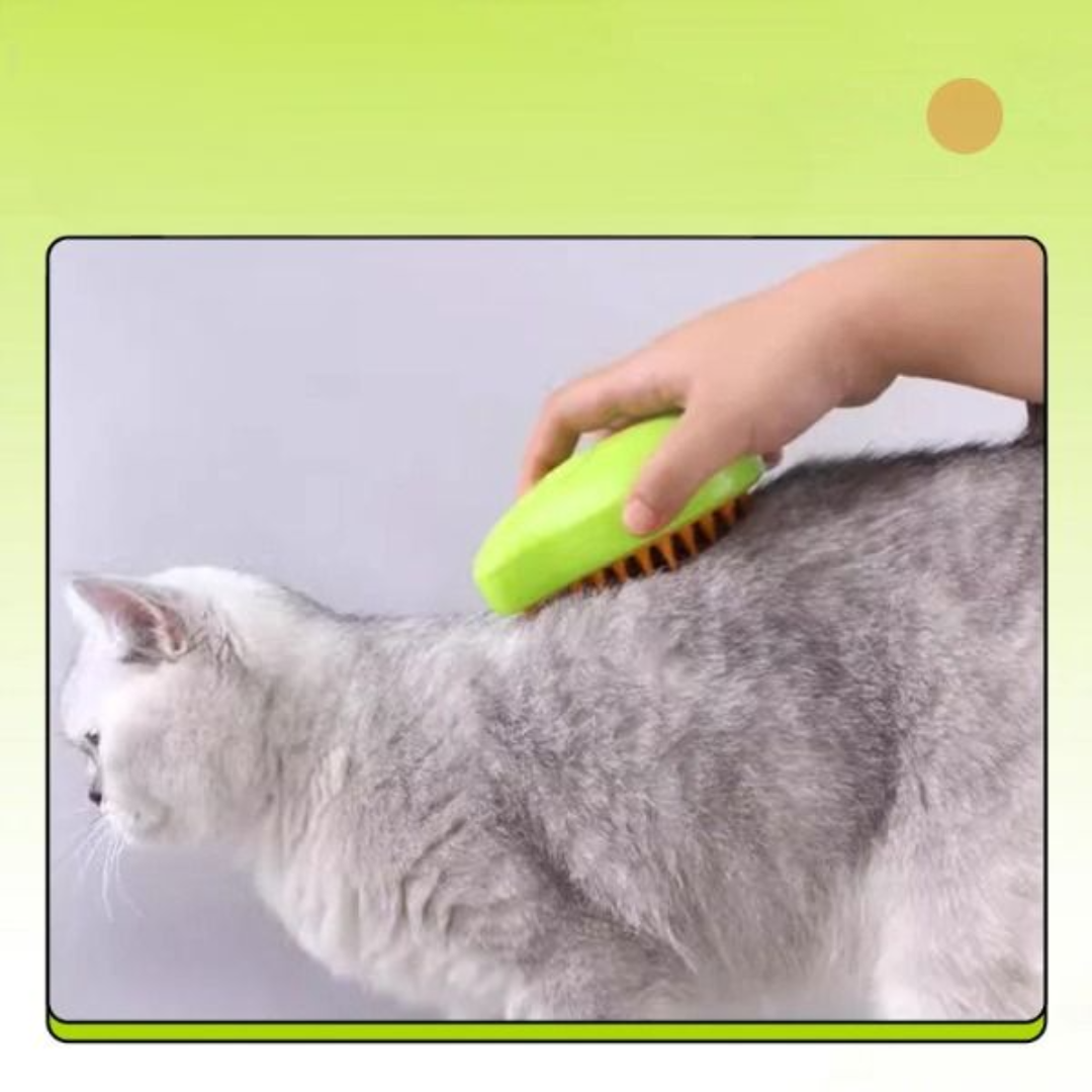 Peigne massant avec spray intégré pour chien et chat – Soin du pelage