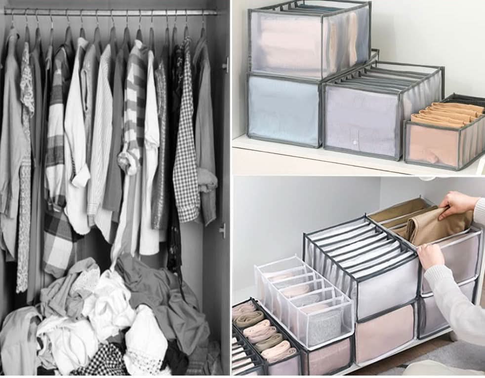 Organisateur de Tiroir Pliable – Lot de 3 Séparateurs Modulaires