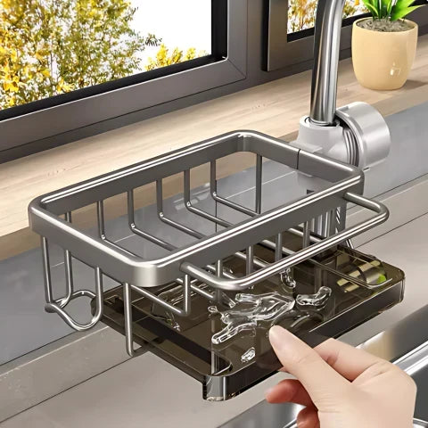 Étagère de vidange pour évier – sans perçage, en aluminium