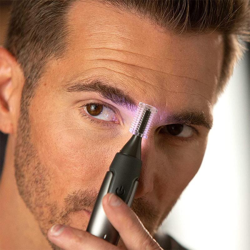 Tondeuse Sourcils Électrique avec LED et Lame Titane