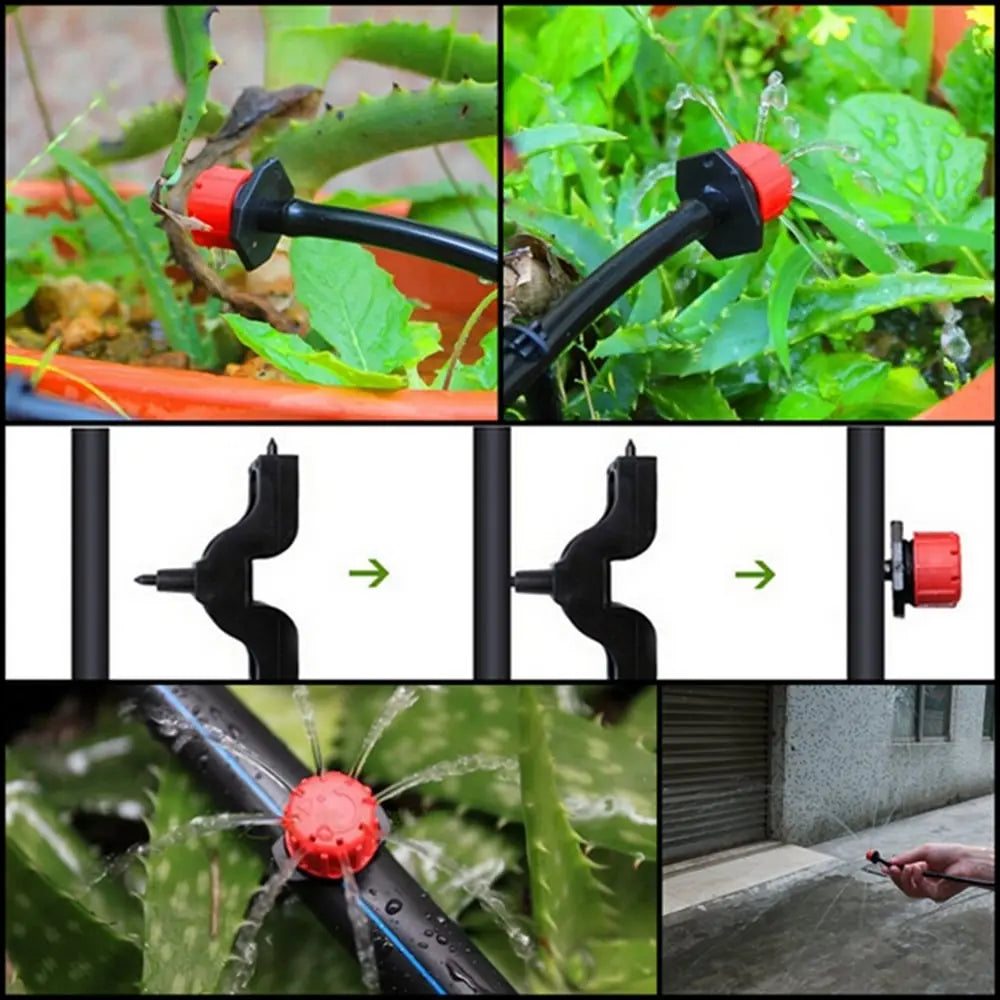 Goutteurs d'irrigation goutte-à-goutte réglables 360° pour jardin et balcon