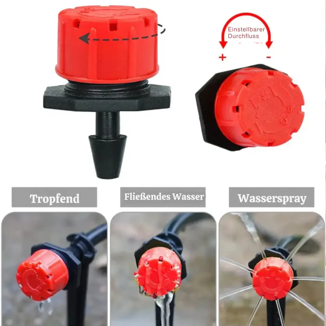 Goutteurs d'irrigation goutte-à-goutte réglables 360° pour jardin et balcon