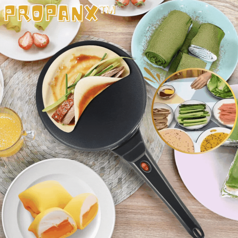 Crêpier Électrique Antiadhésif 800W pour Crêpes et Pancakes