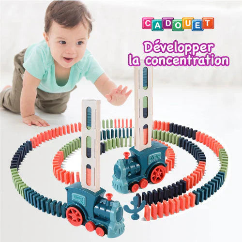 DominoTrain™ – Train de dominos automatique pour jeu et amusement [50 % de réduction]