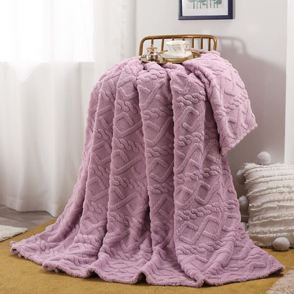 Couverture polaire moelleuse avec design 3D – douce et chaude