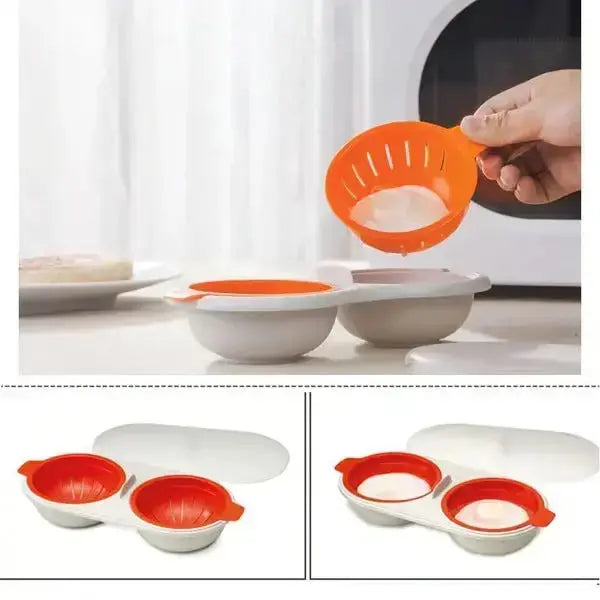 Cuiseur d'œufs pochés au micro-ondes en silicone – Portable et réutilisable