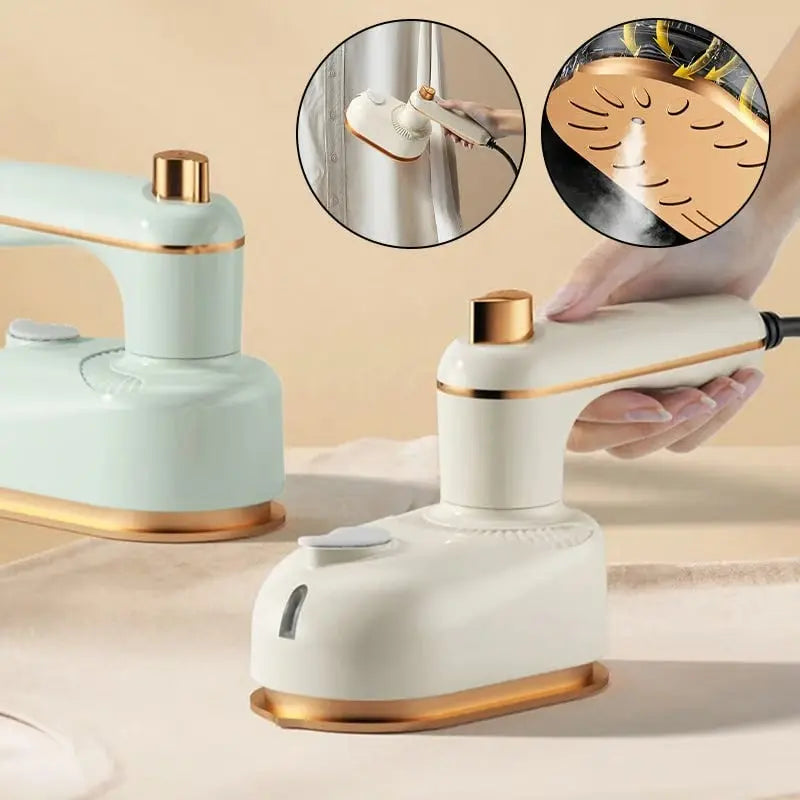 Fer à Repasser Vapeur Compact 2-en-1 avec Semelle en Titane
