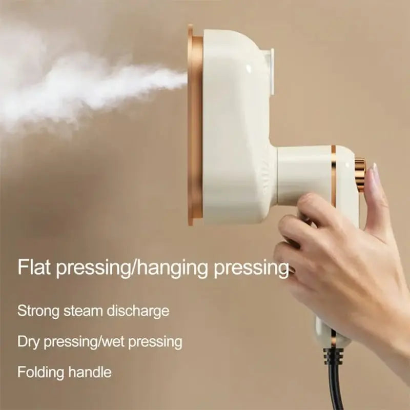 Fer à Repasser Vapeur Compact 2-en-1 avec Semelle en Titane