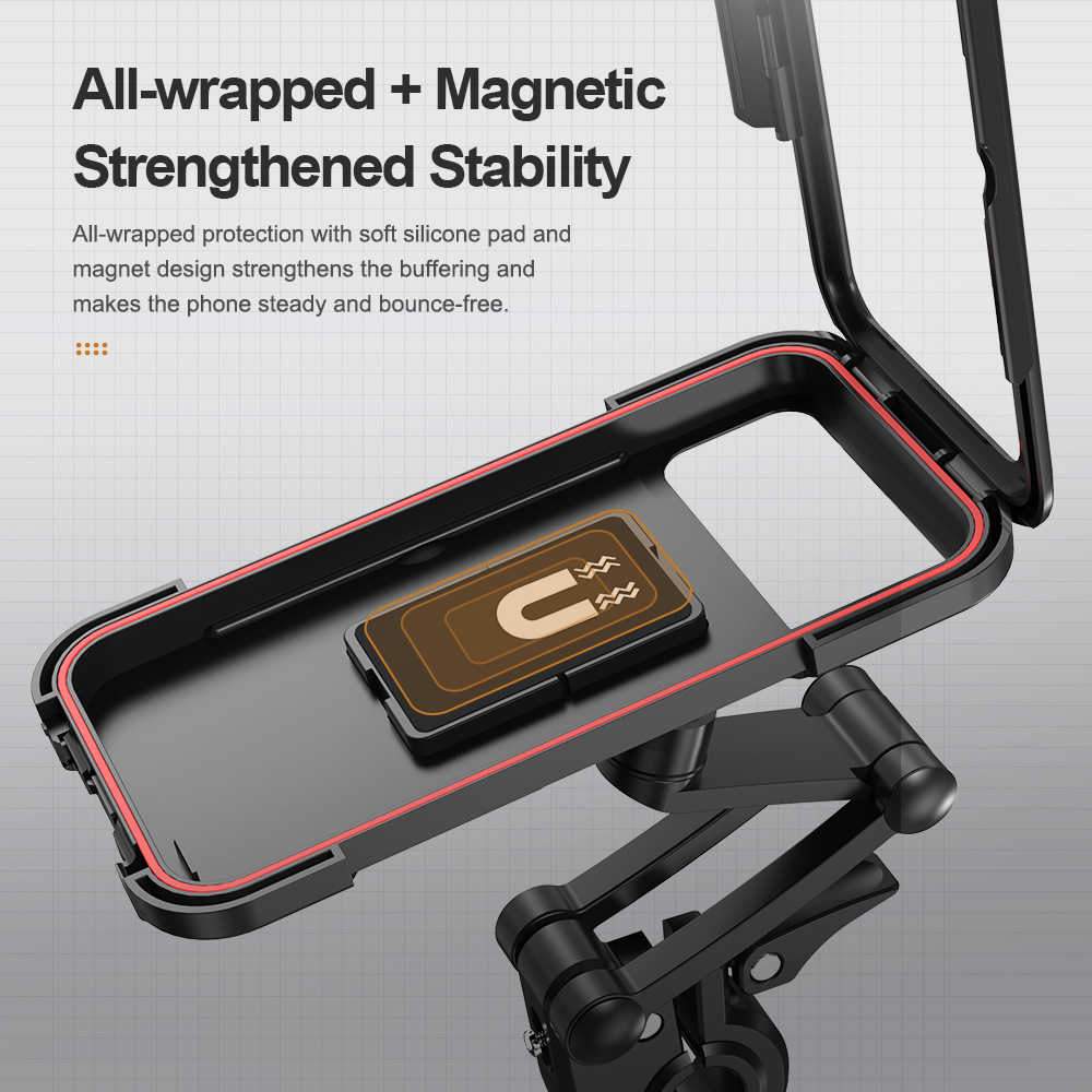 Support Téléphone Vélo Étanche avec Rotation 360° pour Guidon