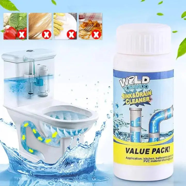 Poudre Déboucheur Canalisations – Évier, Douche & WC