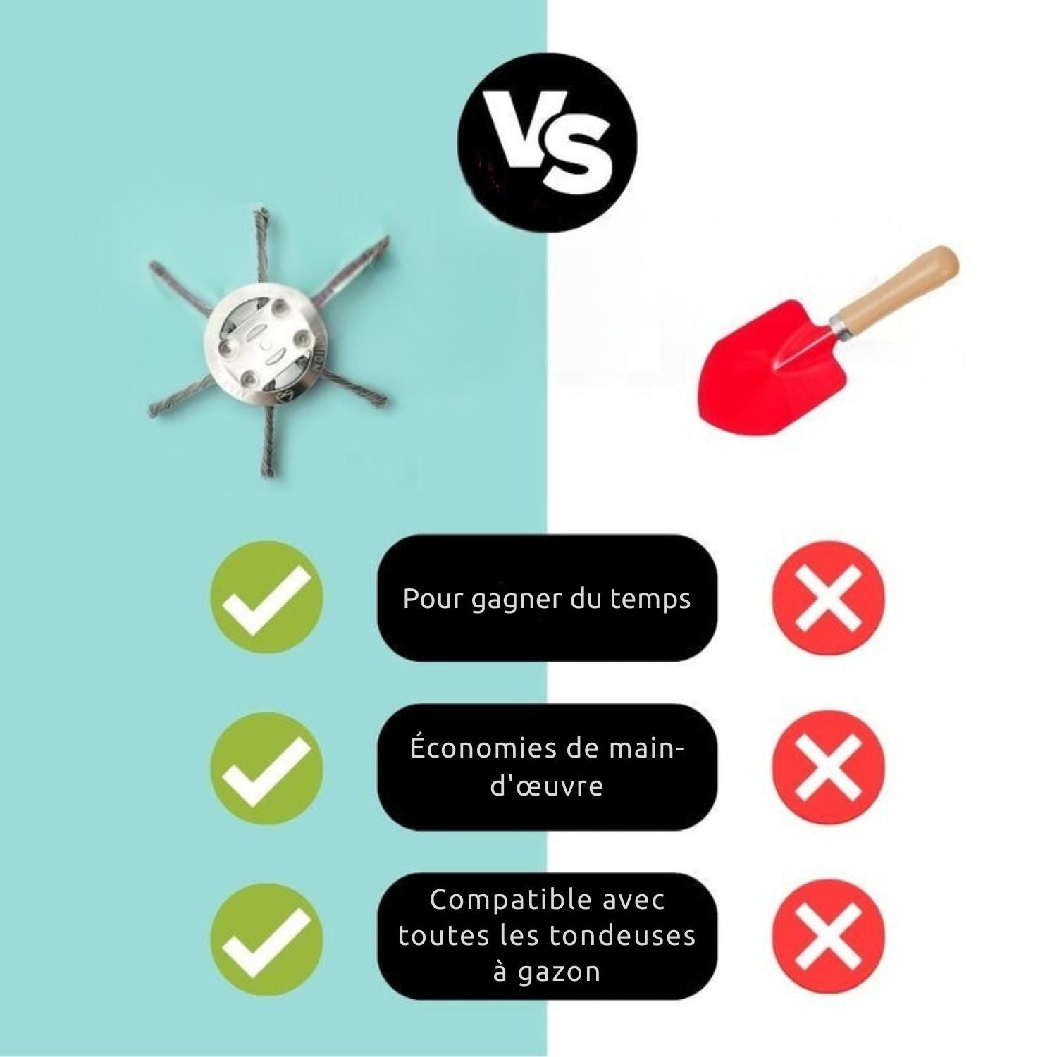 Tête de coupe pour débroussailleuse – Désherbage rapide et sans effort
