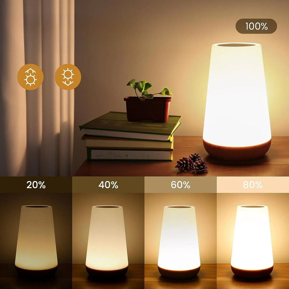 Lampe de nuit LED sans fil avec changement de couleur RGB et télécommande