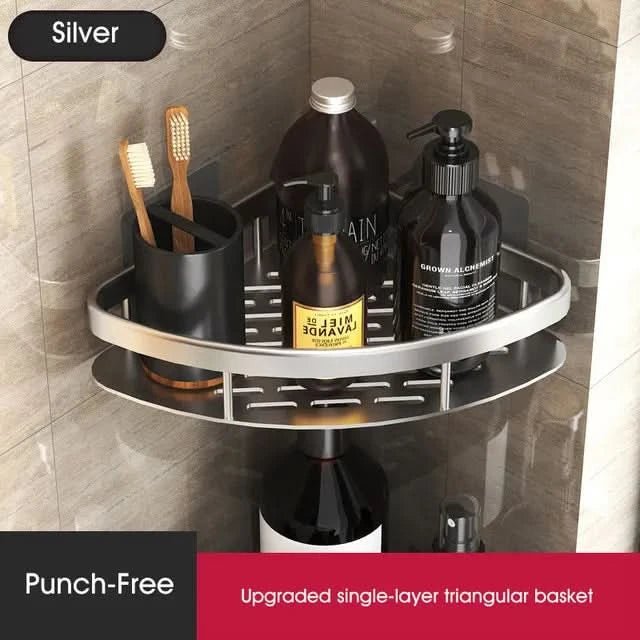 Étagère de salle de bain sans perçage – gain de place et élégante