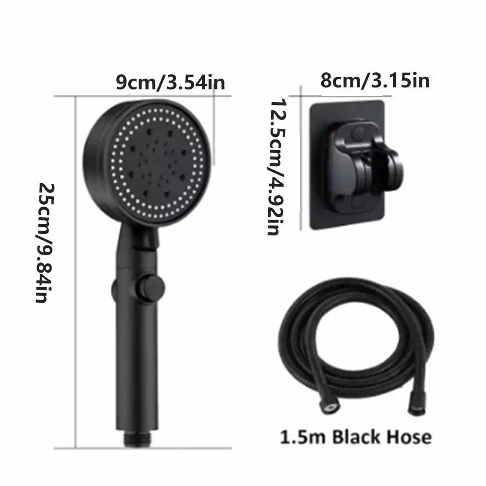 Pommeau de douche haute pression avec 5 modes de jet – jet d'eau puissant
