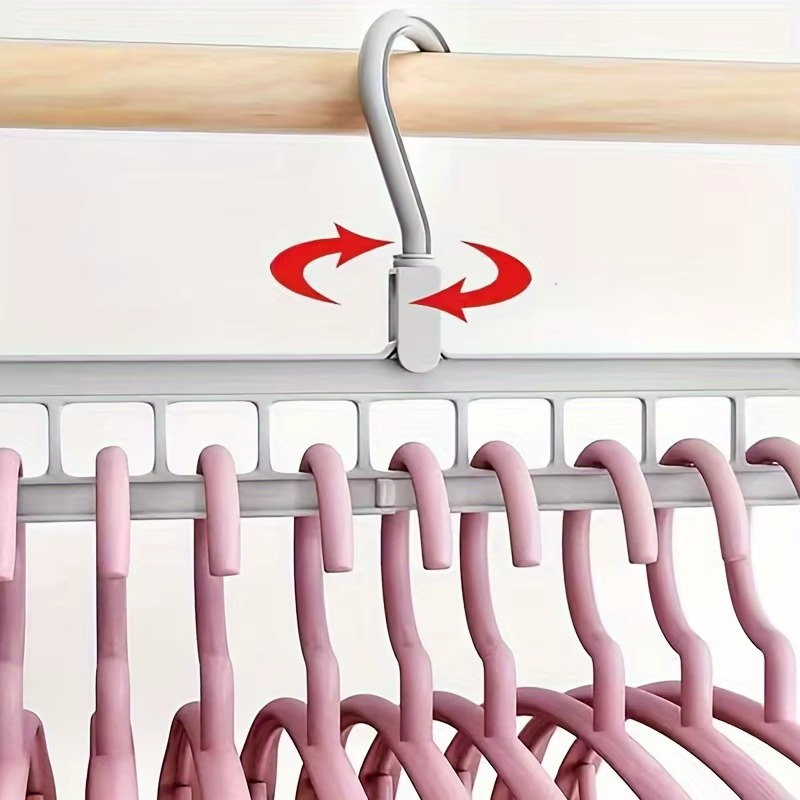 Cintre Pivotant 360° avec 9 Trous – Gain de Place pour Armoire