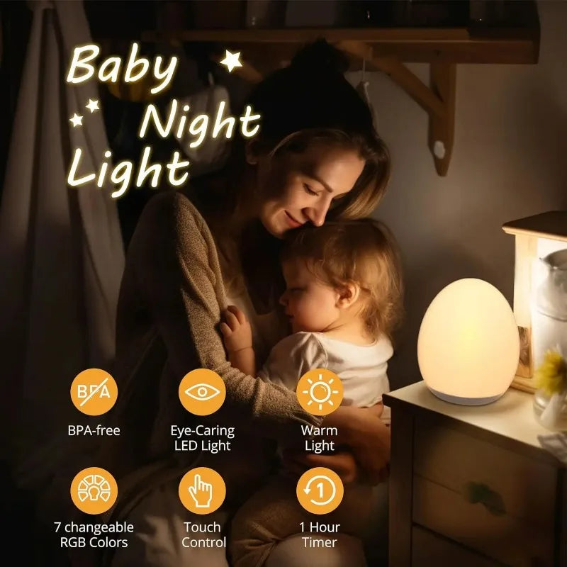 Veilleuse pour enfants avec RGB, blanc chaud et commande tactile