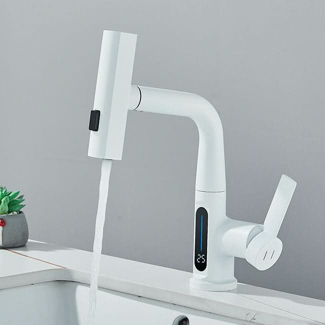 Robinet de lavabo numérique avec affichage de la température – moderne et sans gouttes