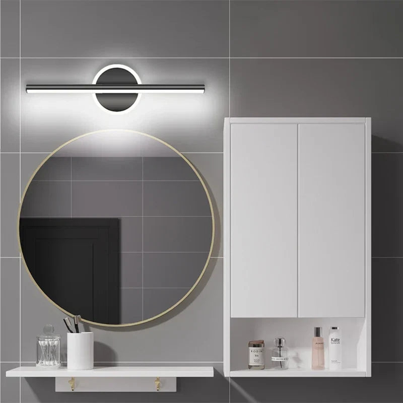 Applique murale LED Noir Or – Luminaire miroir 40/60/80 cm