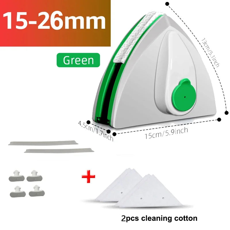 Nettoyeur de Fenêtres Magnétique Double Face à Tampons Microfibre