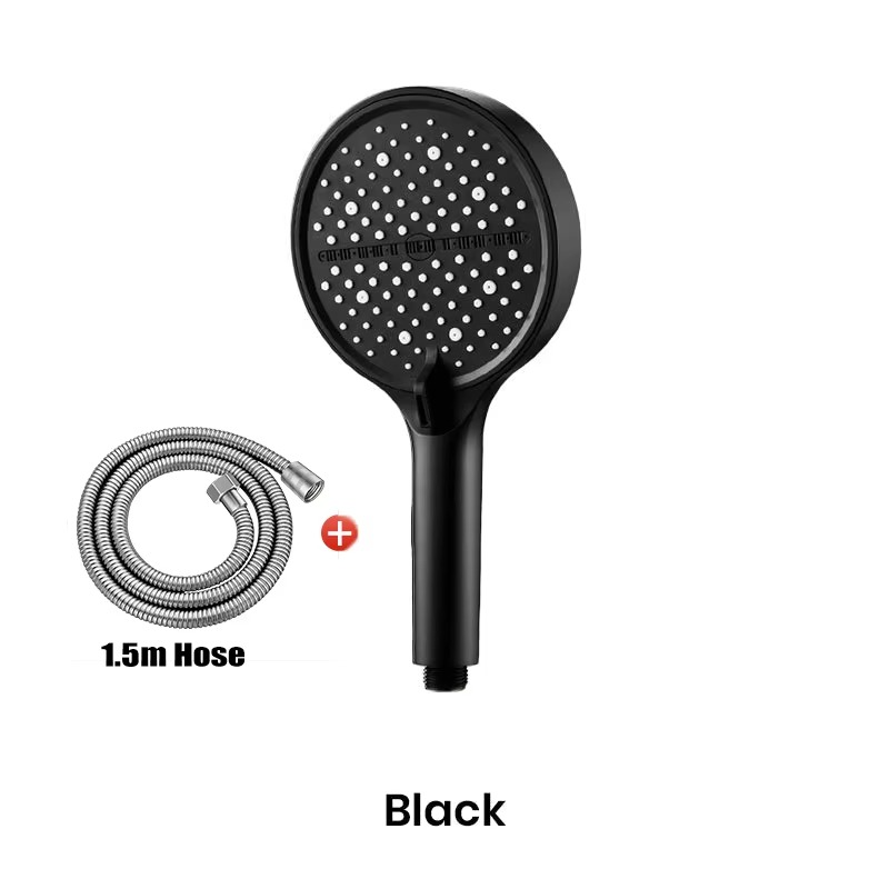 Pommeau de douche à main avec 7 modes de jet et buses en silicone auto-nettoyantes
