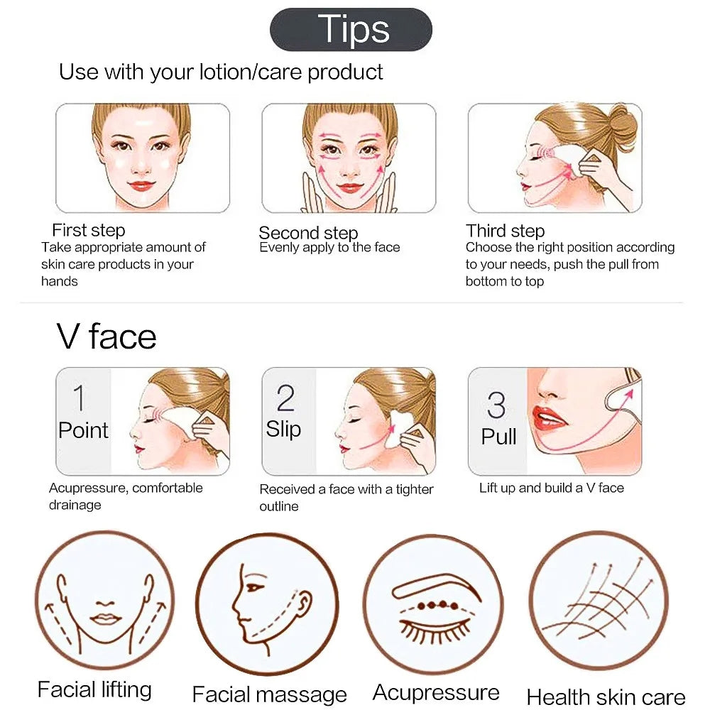 RollPro™ - Set de rouleaux visage Gua Sha en jade (4 pièces) [50% de réduction]
