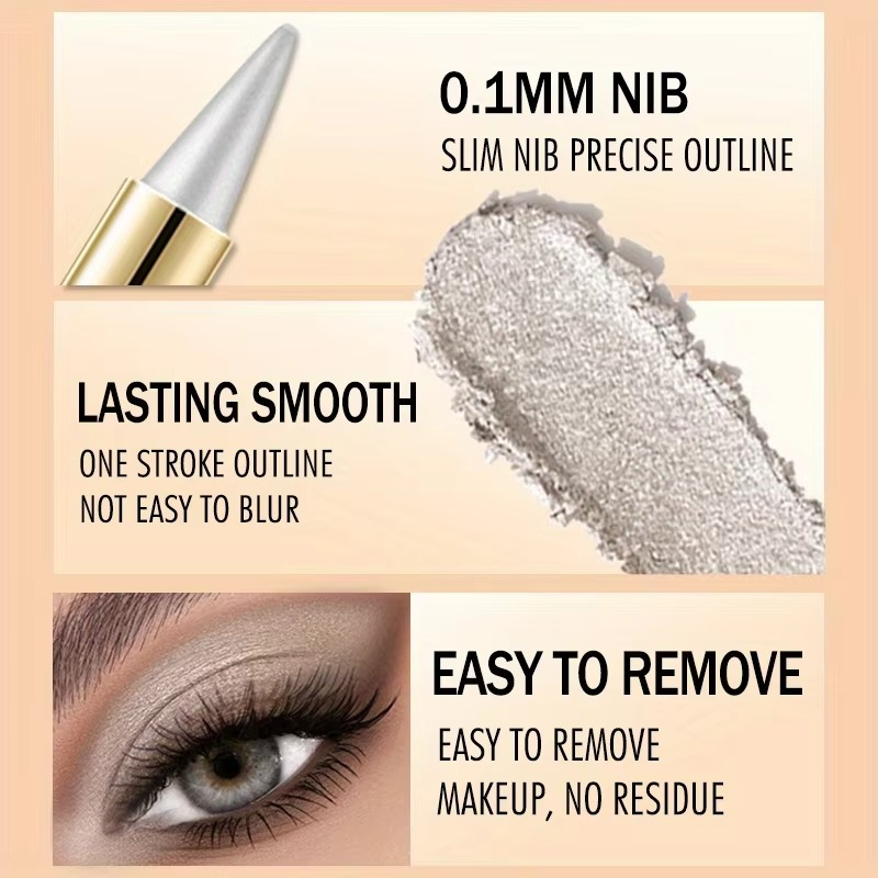 Eyeliner Gel Longue Tenue Résistant à l'Eau – Trait Précis et Intense