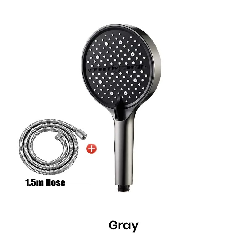 Pommeau de douche à main avec 7 modes de jet et buses en silicone auto-nettoyantes