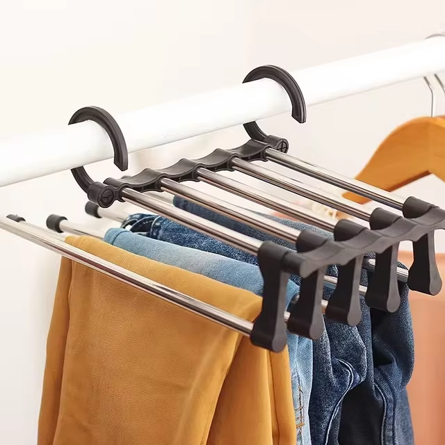 Cintre Organisateur Multi-Niveaux en Acier Inoxydable pour Armoire
