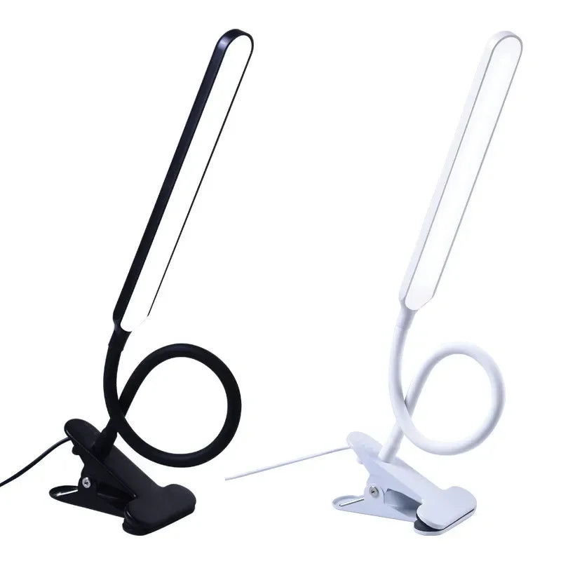 Lampe pince à col de cygne – dimmable, 3 couleurs de lumière, USB