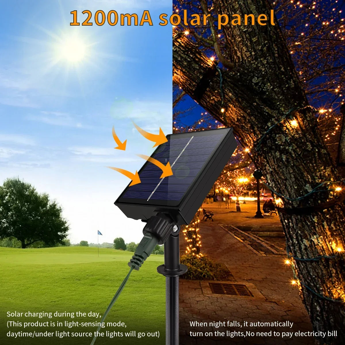 Guirlande Solaire 100M – 800 LEDs avec Télécommande & 8 Modes