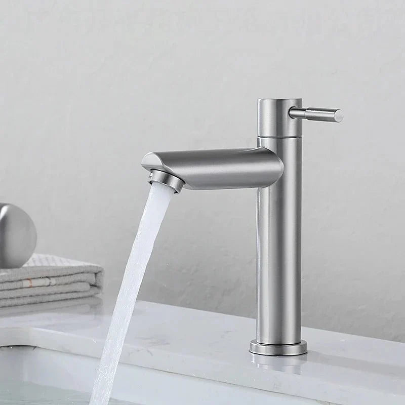 Mitigeur de salle de bain en acier inoxydable – design moderne