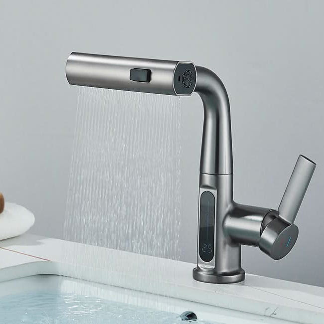 Robinet de lavabo numérique avec affichage de température – moderne et sans gouttes